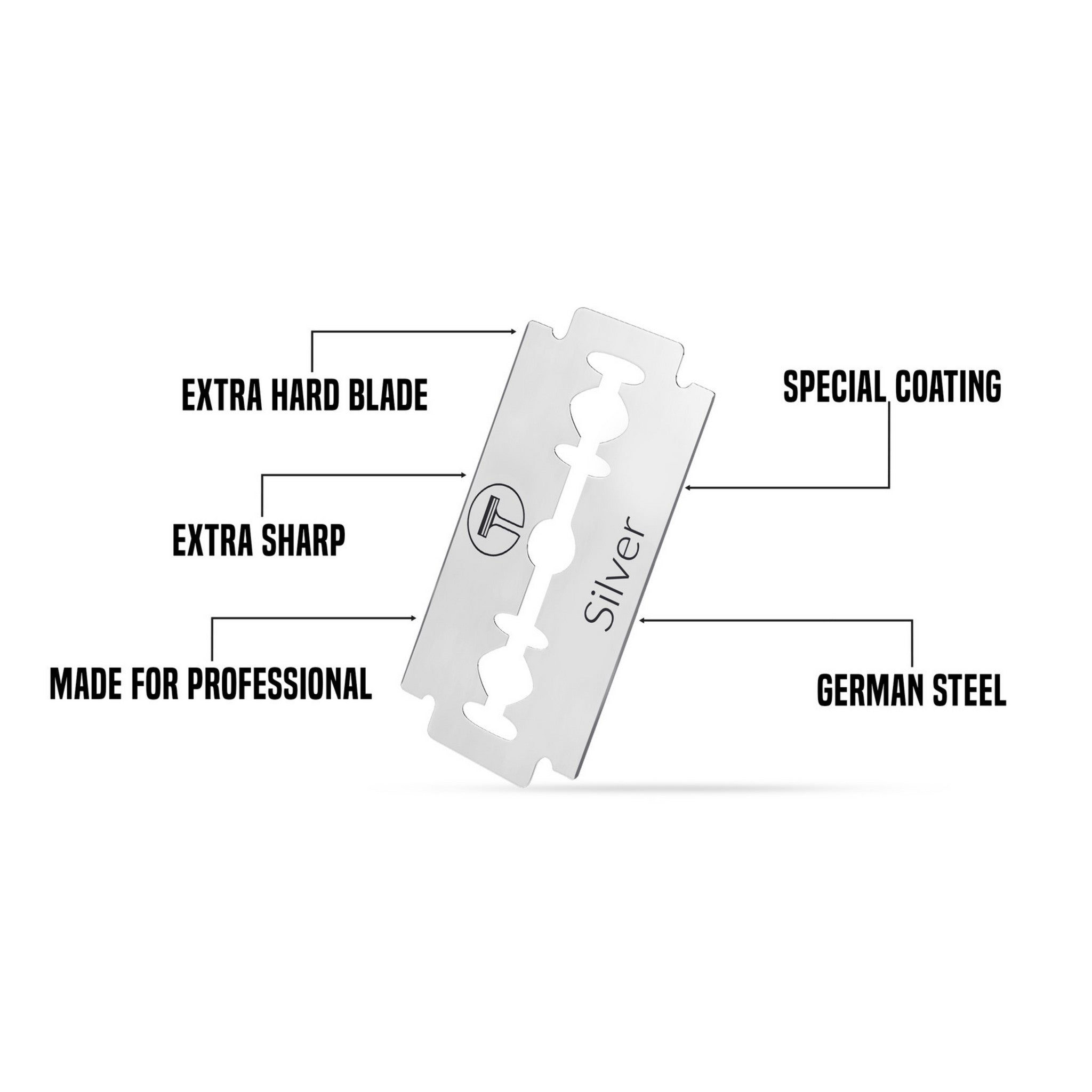 SILVER DOUBLE EDGE RAZOR BLADES X 100